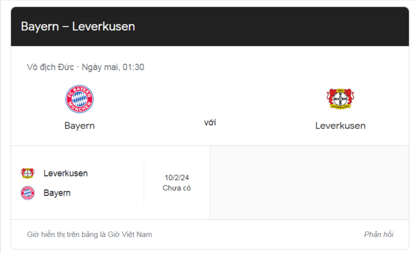 Bayer Munich vs Bayer Leverkesen - Dangkybong88.biz
